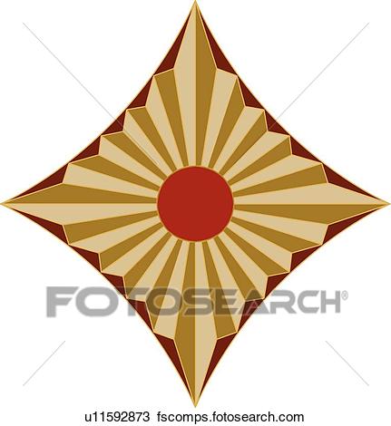 431x470 Clipart Of Burgundy And Gold Diamond Design U11592873