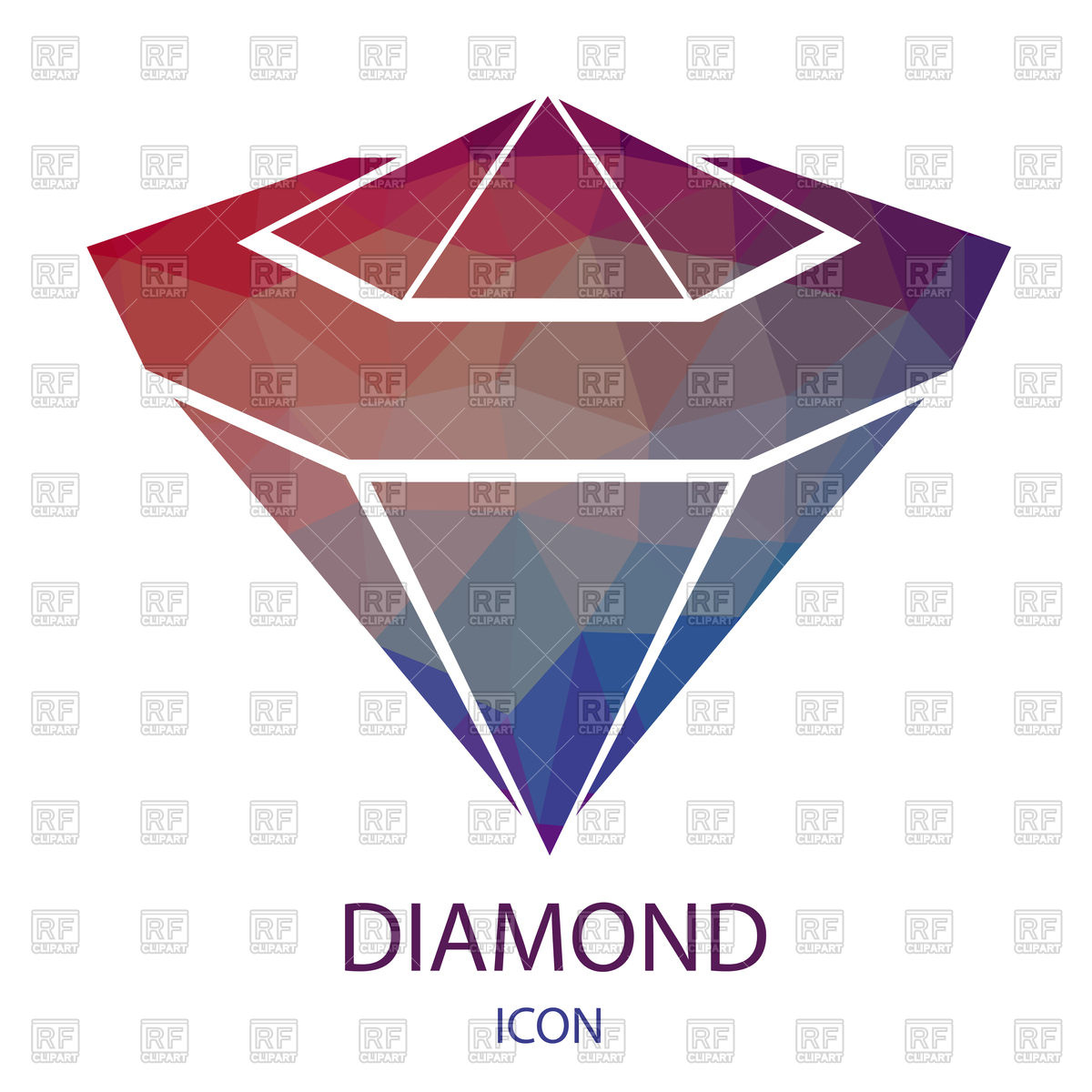 1200x1200 Diamond Icon Royalty Free Vector Clip Art Image