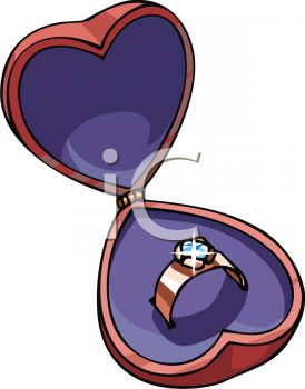 274x350 Diamond Engagement Ring In A Heart Shaped Box