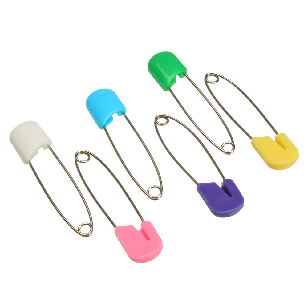1000x1000 120pcs Colorful Safety Hold Locking Baby Cloth Diaper Pins Clip