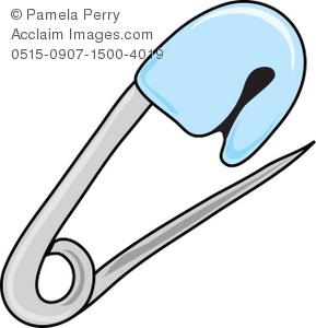 289x300 Art Illustration Of A Baby Diaper Pin