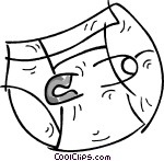 150x147 Diaper Black And White Clipart