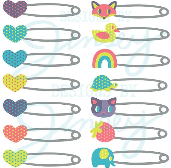 570x557 Baby Safety Pin Clipart