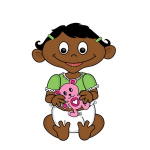 300x300 Ethnic Baby Clipart Image