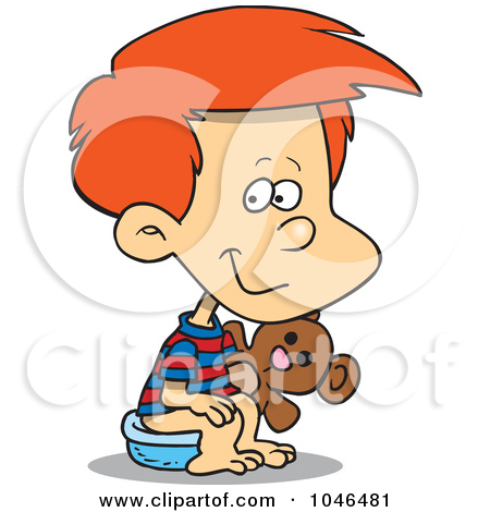 450x470 Boy Potty Clipart