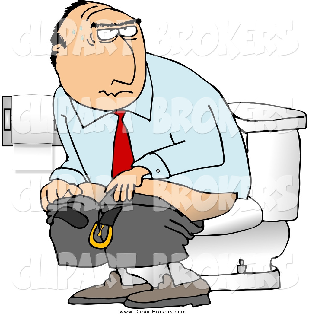 1024x1044 Clip Art Of A White Business Man Going Poop In A Public Toilet By