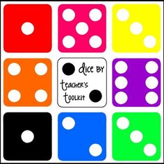 236x236 Dice Clipart Colourful