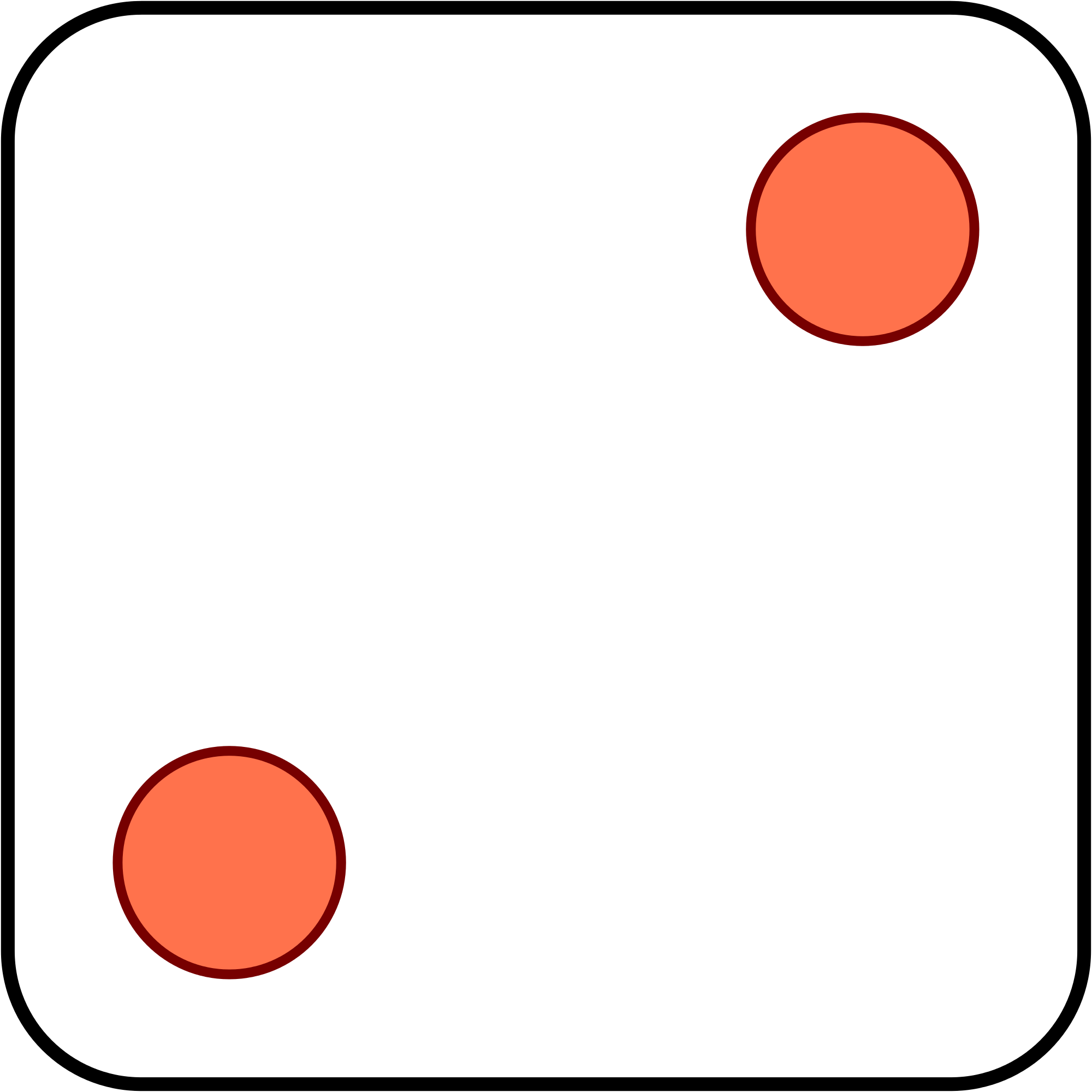 2000x2000 Dice Clipart Number 2