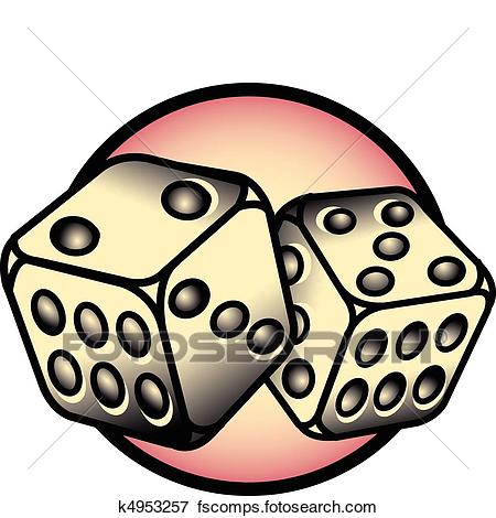 450x470 Clip Art Of Tattoo Design Lucky 7 Dice Clip Art K4953257