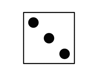 320x247 Number 3 Dice Clipart Black And White