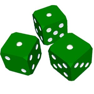 300x300 Dice Clipart Green
