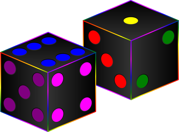 600x443 Black Dice Clip Art