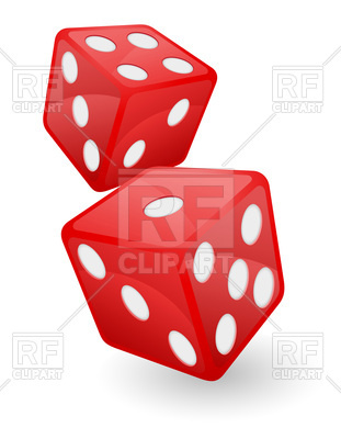 311x400 Red Casino Dice Royalty Free Vector Clip Art Image