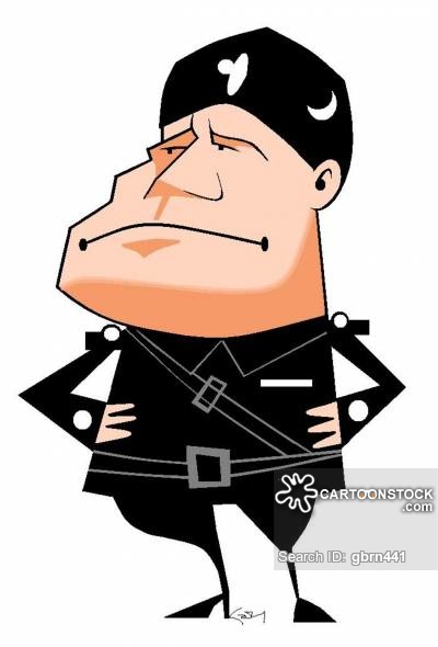 400x590 Caricatures Italian Dictator Benito Mussolini Dictators