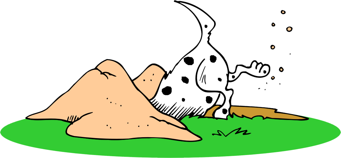 1126x524 Dog Digging Clipart