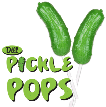 370x375 Pickle Pops Pickel Flavored Lollipops Novelty Candy (2 Pack)