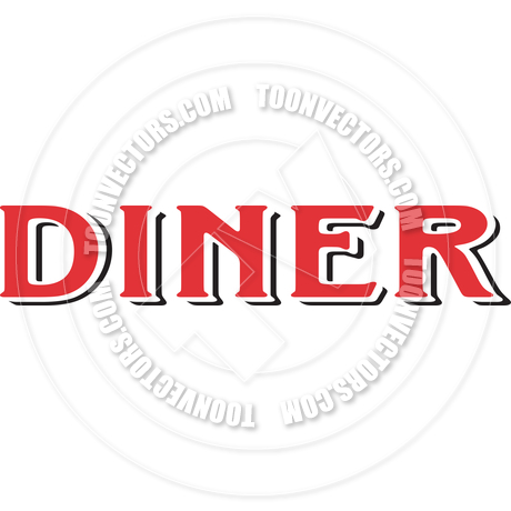 460x460 Cartoon Diner Vector Illustration By Clip Art Guy Toon Vectors