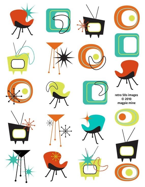 570x737 Free Clipart 1950'S