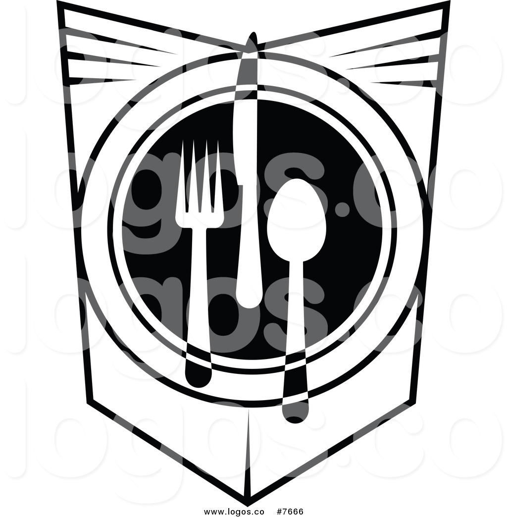 1024x1044 Royalty Free Clip Art Vector Logo Of A Black White Dining