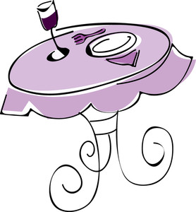 278x300 Bistro Table Clipart Image
