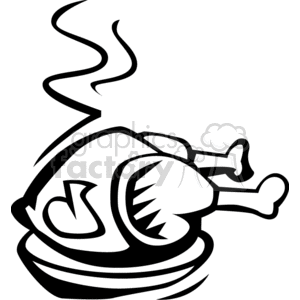 300x300 Royalty Free Chicken Dinner 140473 Vector Clip Art Image