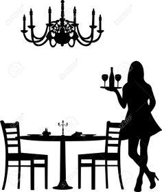 236x280 Dinner Party Silhouette Clip Art