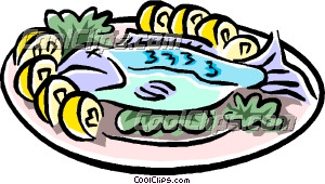 300x170 Seafood Dinner Clipart