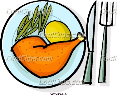 375x304 Chicken Dinner Clipart
