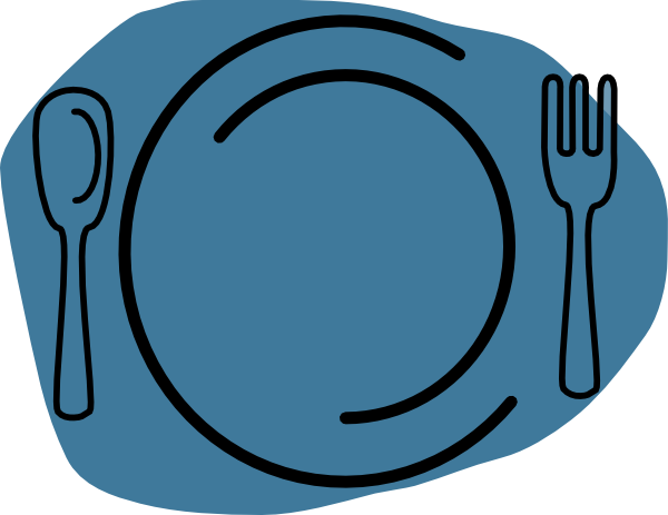 600x463 Blue Plate Clip Art