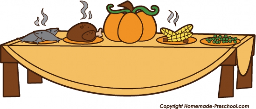 820x351 Thanksgiving Dinner Clipart Images