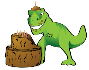 300x236 Birthday Clipart Dino