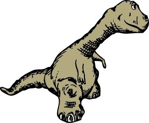 300x248 Dinosaur Sideview Clip Art