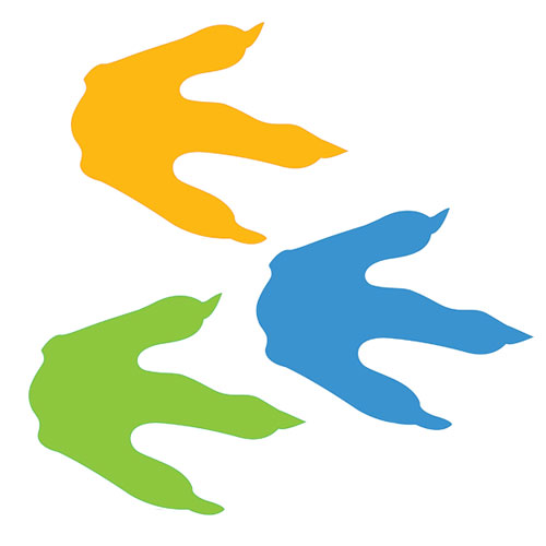 500x500 Dinosaur Tracks Clipart