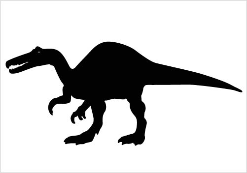 501x352 Dinosaur Cliparts Black 202301