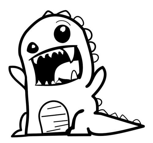 500x468 Dinosaur Cartoon Vector Public Domain Vectors