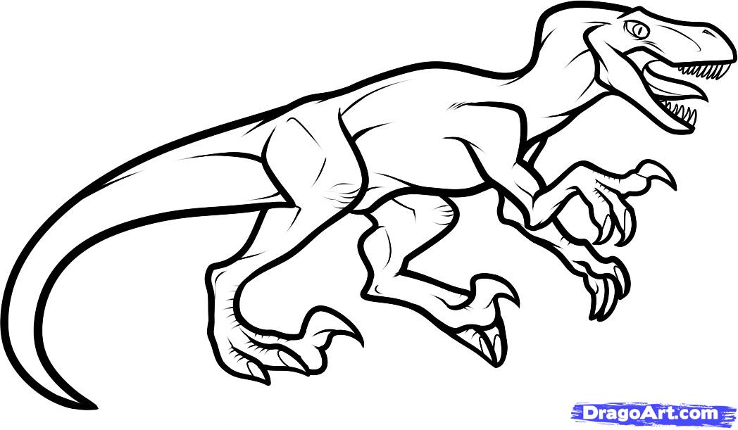 1048x611 How To Draw A Velociraptor Dinosaur, Step By Step, Dinosaurs