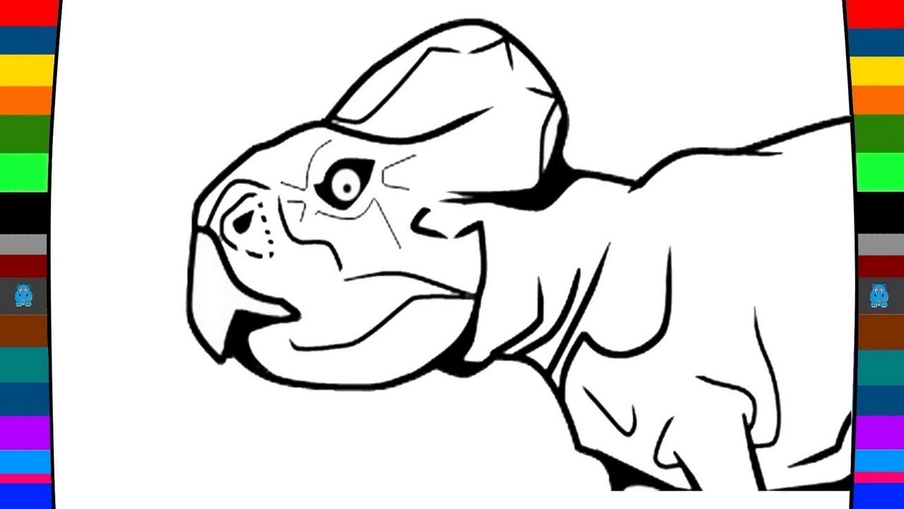 1280x720 Animal Coloring Pages How To Draw A Dinosaur [ Microceratops