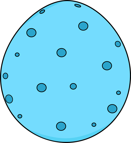 504x550 Blue Polka Dot Easter Egg Clip Art