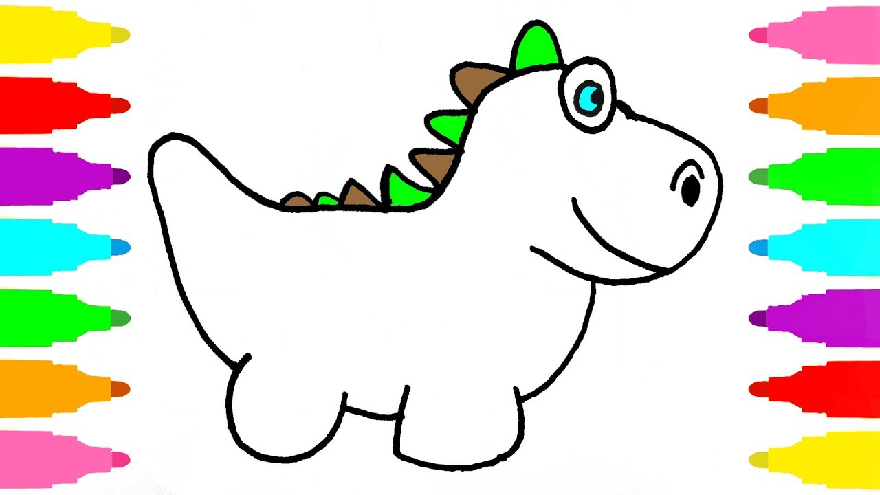 1280x720 How To Draw Dinosaur For Kids