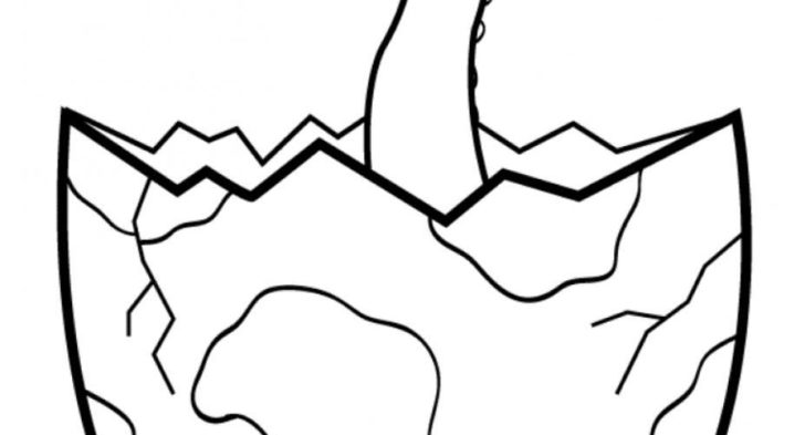 728x393 Baby Dinosaur Coloring Pages The Baby Dinosaur Hatches From Egg
