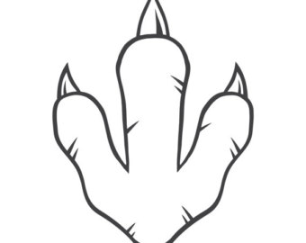 340x270 Dinosaur Footprints Clipart