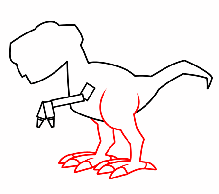 450x400 Drawing A Cartoon Dinosaur