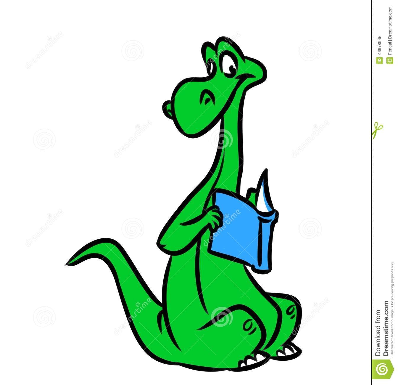 Dinosaur Reading | Free download on ClipArtMag