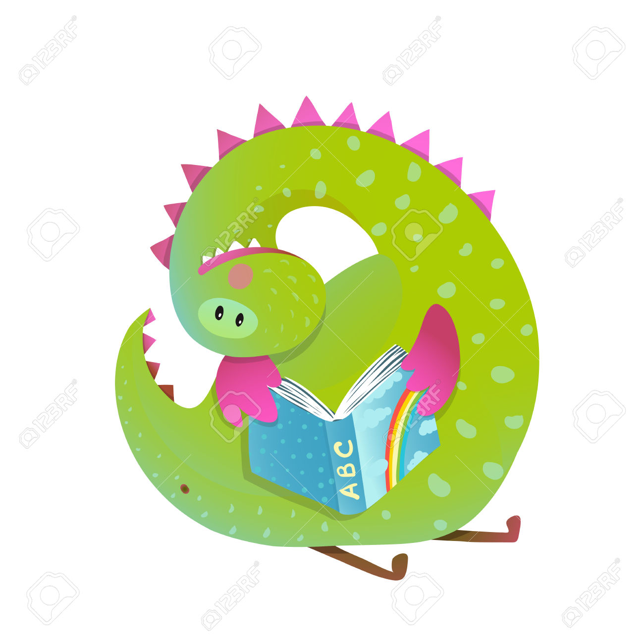 Dinosaur Reading | Free download on ClipArtMag