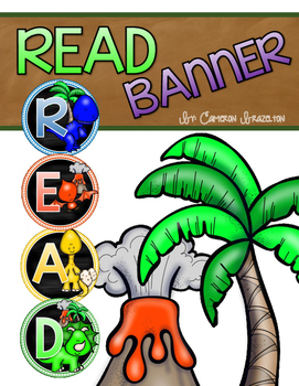 271x350 Reading Banner Classroom Decoration Bulletin Board Dinosaur Theme