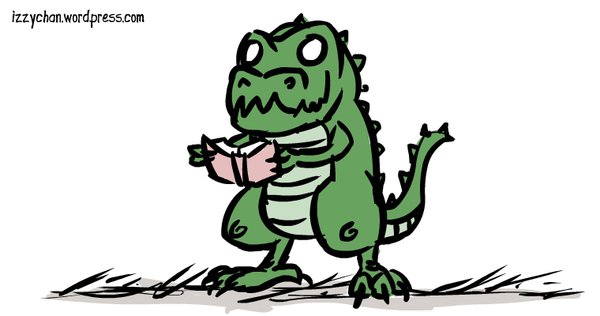 600x316 Reading Dinosaur By Izumizagari