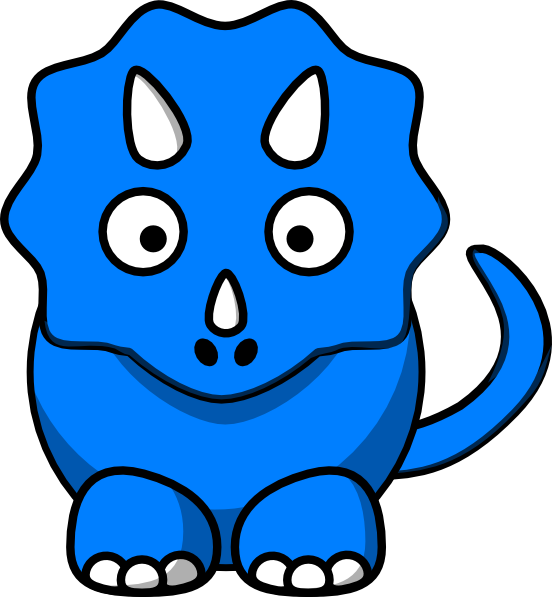 552x597 Baby Blue Dinosaur Clip Art