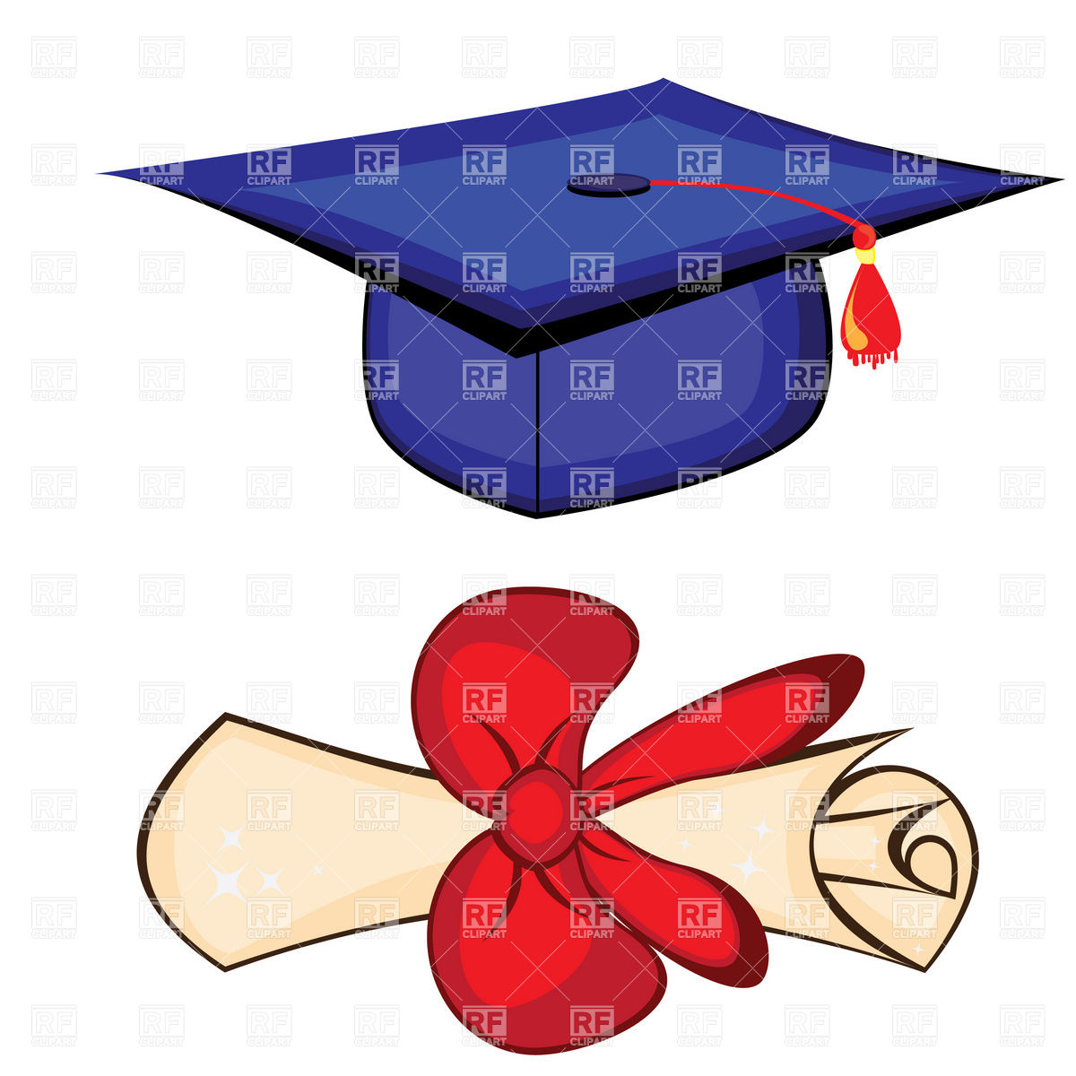 1200x1200 Diploma And Graduation Cap Royalty Free Vector Clip Art Image