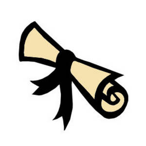 300x300 Clipart Picture Of A Document, Rolled And Tied