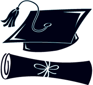 327x300 Graduation Cap Silhouette Clip Art